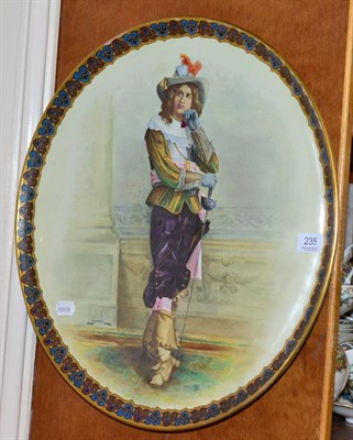 Lot 235 - A Continental plaque depicting a cavalier