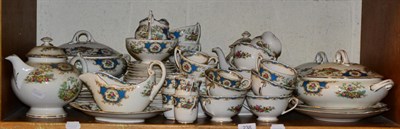 Lot 238 - Coalport Broadway blue pattern tea/coffee/dinner service