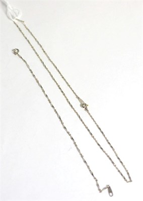 Lot 254 - A platinum chain necklace and bracelet set (2)