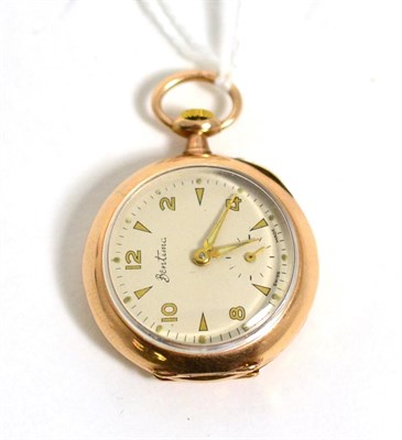 Lot 259 - A 14 carat gold fob watch, later dial and movement