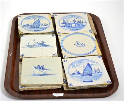 Lot 350 - A group of 18th century Delft tiles