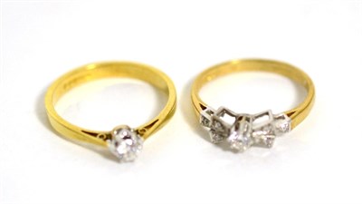 Lot 376 - An 18 carat gold solitaire diamond ring, estimated diamond weight 0.15 carat approximately,...