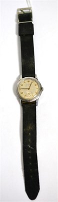 Lot 413 - A stainless steel wristwatch, signed Longines