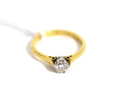 Lot 425 - An 18 carat gold solitaire diamond ring, estimated diamond weight 0.33 carat approximately,...