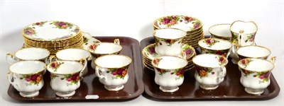 Lot 451 - A Royal Albert twelve place Old Country Roses tea service (on two trays)