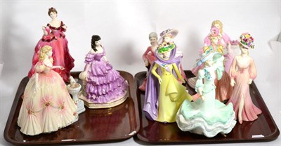 Lot 475 - Coalport English Rose Collection figures of ladies, and others (16) (on three trays)