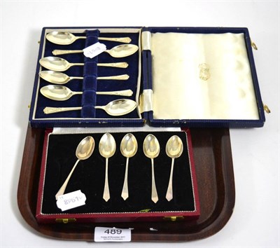 Lot 489 - A set of six silver teaspoons, Adie Bros., Birmingham 1963 and five others (11)