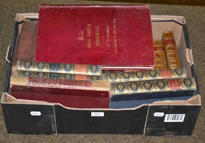 Lot 541 - A box of assorted leather bound and other books