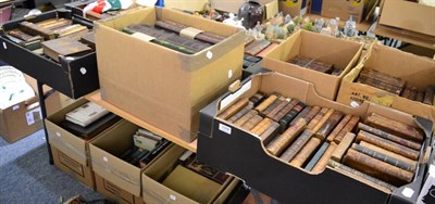 Lot 1058 - A large quantity of books, predominantly 18th and 19th century in leather bindings (7 large boxes)