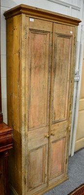 Lot 1127 - Pine larder cupboard with panelled doors