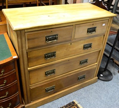 Lot 1136 - An early 20th century stripped four height chest of drawers