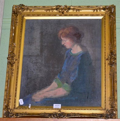 Lot 1171 - Jean Kitson (19th/20th century) portrait of a lady, signed and dated 1933, oil on canvas (a.f.)