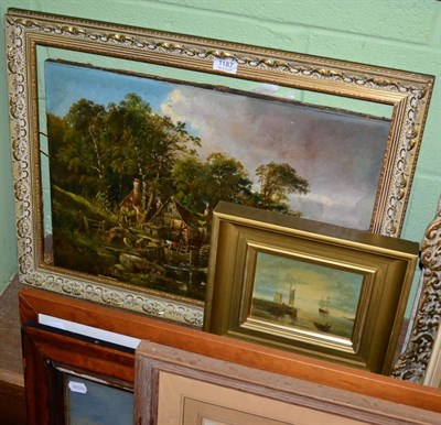 Lot 1187 - A Victorian oil on canvas, the approach storm and a coastal scene