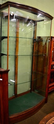 Lot 1269 - Victorian glazed bow fronted oak shop display cabinet