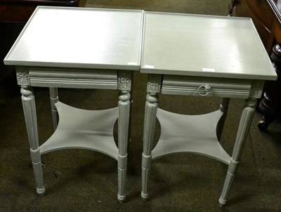 Lot 1297 - A pair of modern painted bedside stands (2)