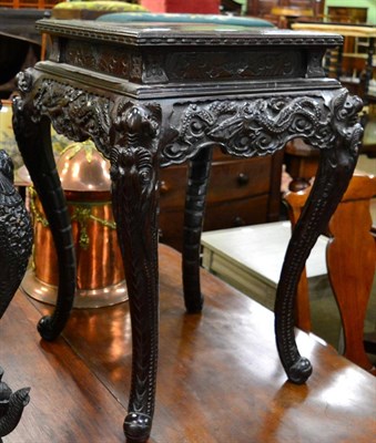 Lot 1306 - Chinese carved occasional table