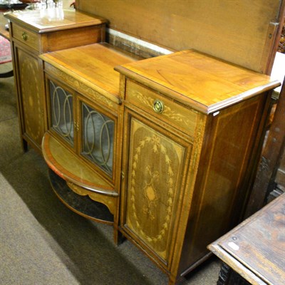 Lot 1313 - Edwardian inlaid mahogany sideboard