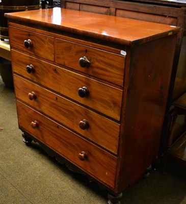 Lot 1361 - Mahogany straight fronted four height chest of drawers