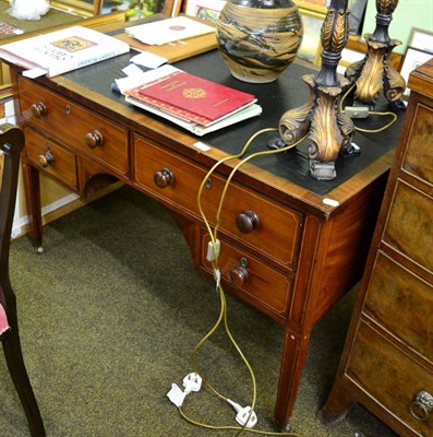 Lot 1388 - An inlaid mahogany desk