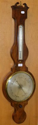 Lot 1400 - A 19th Century mahogany wheel barometer, signed A.Abraham & Co Glasgow