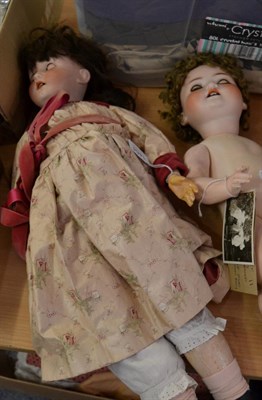 Lot 1464 - Heubach Koppelsdorf bisque socket head walking doll, impressed 250.3, with voice box, sleeping blue