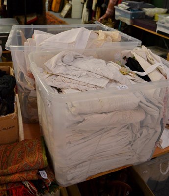 Lot 1471 - Large quantity of late Victorian to 1920's bed and table linen, including a fine pair of...