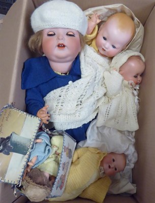 Lot 1519 - Group of assorted dolls including Armand Marseille examples