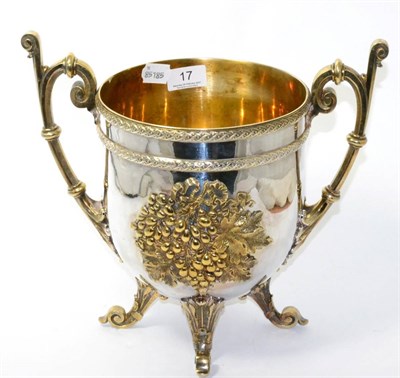 Lot 17 - A silver plated and gilt wine cooler by Norblin & Co