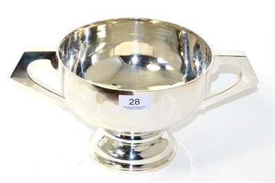 Lot 28 - A silver twin handled fruit bowl