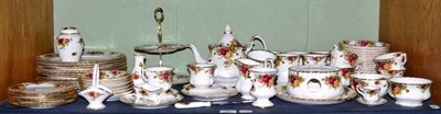 Lot 59 - A Royal Albert Old Country Roses pattern part dinner/tea service