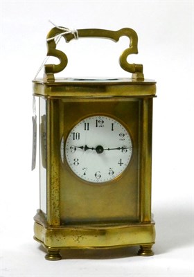 Lot 72 - A brass carriage timepiece