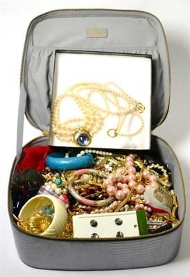 Lot 95 - A large quantity of costume jewellery, including a Monet necklace, a paste set Scottish plaid...