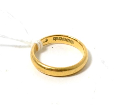 Lot 108 - An 18ct gold band ring, finger size N