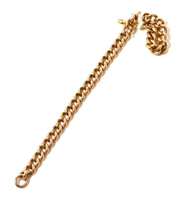 Lot 129 - An 9ct gold tapering Albert, converted to a bracelet