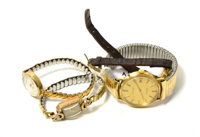 Lot 133 - Three lady's wristwatches and a gents wristwatch signed Accurist
