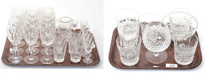 Lot 190 - A part suite of Waterford crystal glasses including wines, tumblers, liqueurs, etc, together...