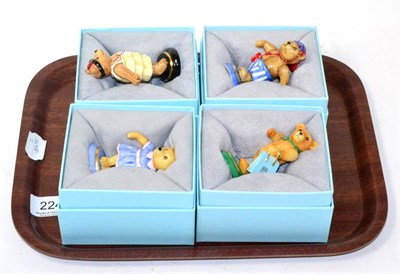 Lot 224 - Four Halcyon Days teddy bear figures (all boxed)