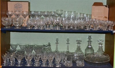 Lot 227 - Three part suites of drinking glasses including wines, tumblers and liqueurs, including Stuart...