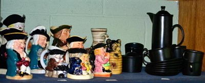 Lot 243 - A collection of Toby jugs and a Wedgwood coffee set