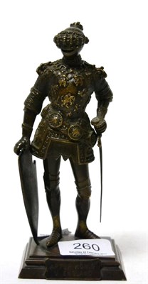 Lot 260 - A 19th century bronze King Arthur Konig