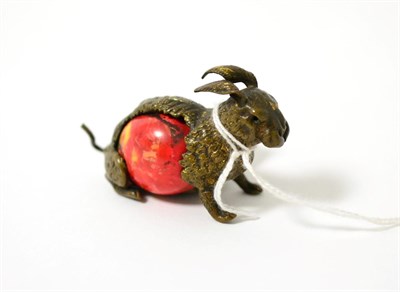 Lot 299 - A 1950s brass hare form tape measure