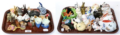 Lot 342 - A group of Royal Copenhagen, Swarovski, Heredities and other ceramics, glass and metal rabbit...