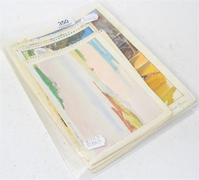 Lot 350 - Thirty-two watercolour sketches, UK and foreign scenery including USA, Turkey, Continental...