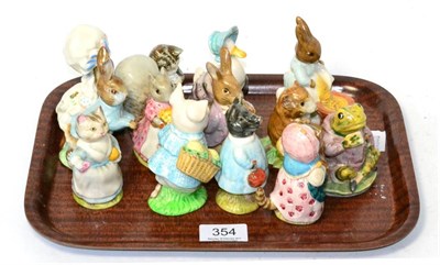 Lot 354 - Thirteen Beswick Beatrix Potter figures