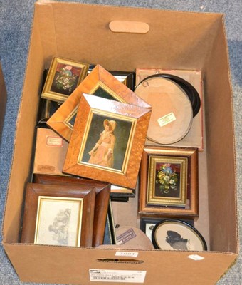 Lot 1081 - A quantity of various silhouettes, oils, watercolours etc