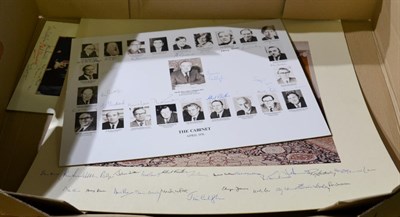 Lot 1085 - Of Political History Interest: Three signed photographs of 1976 cabinet members Comprising a formal