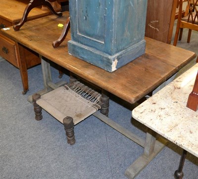 Lot 1139 - A modern metal based refectory table