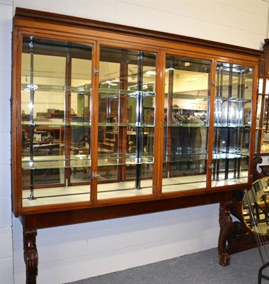 Lot 1167 - A mahogany mirrored and glazed bookcase and associated stand