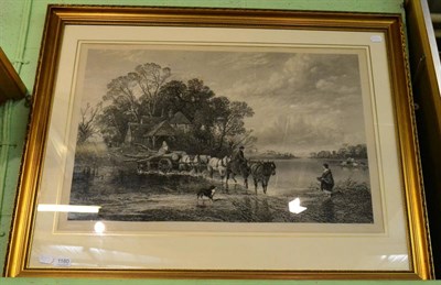 Lot 1180 - Thomas Creswick and Richard Ansdell One large framed landscape engraving by Willmore?,...