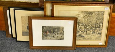 Lot 1192 - Six prints/photos of hunt scenes (Vale of Lune?)